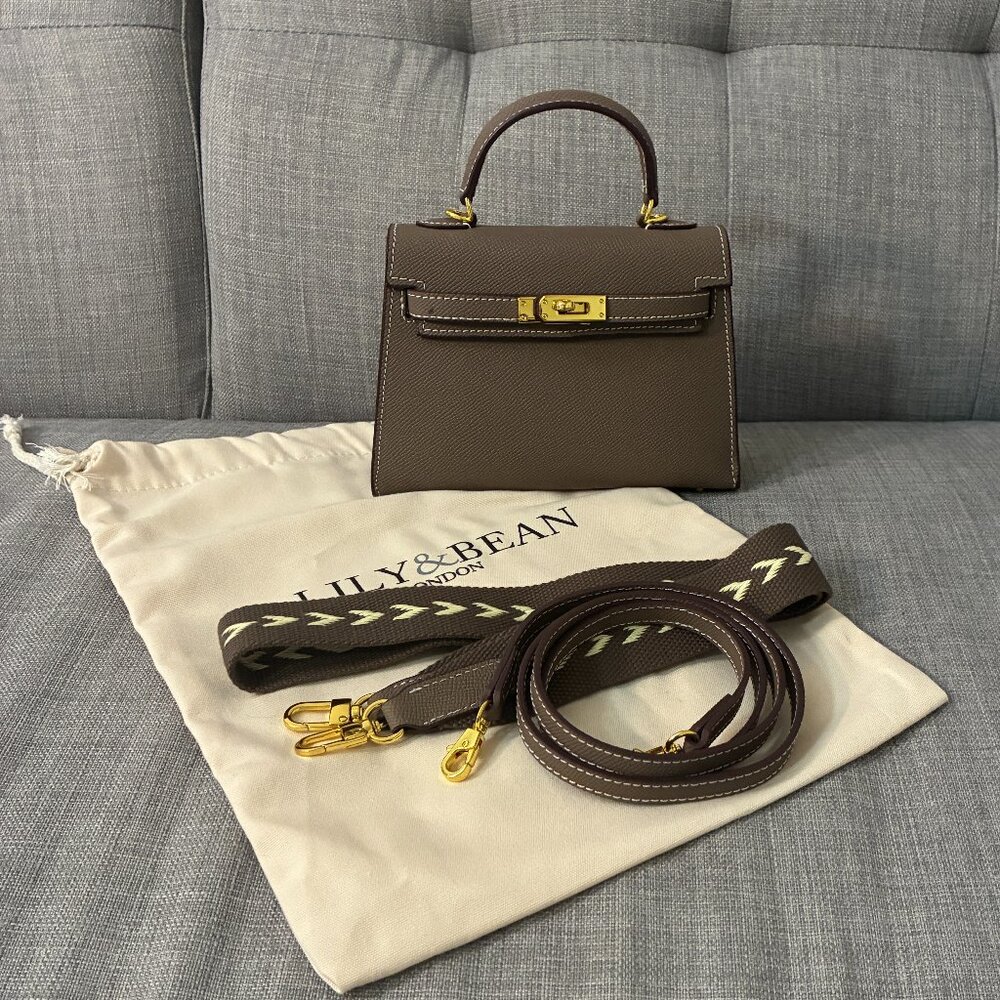Lily & Bean Mini Hettie Leather Crossbody Bag - Mocha Color (Etoupe)